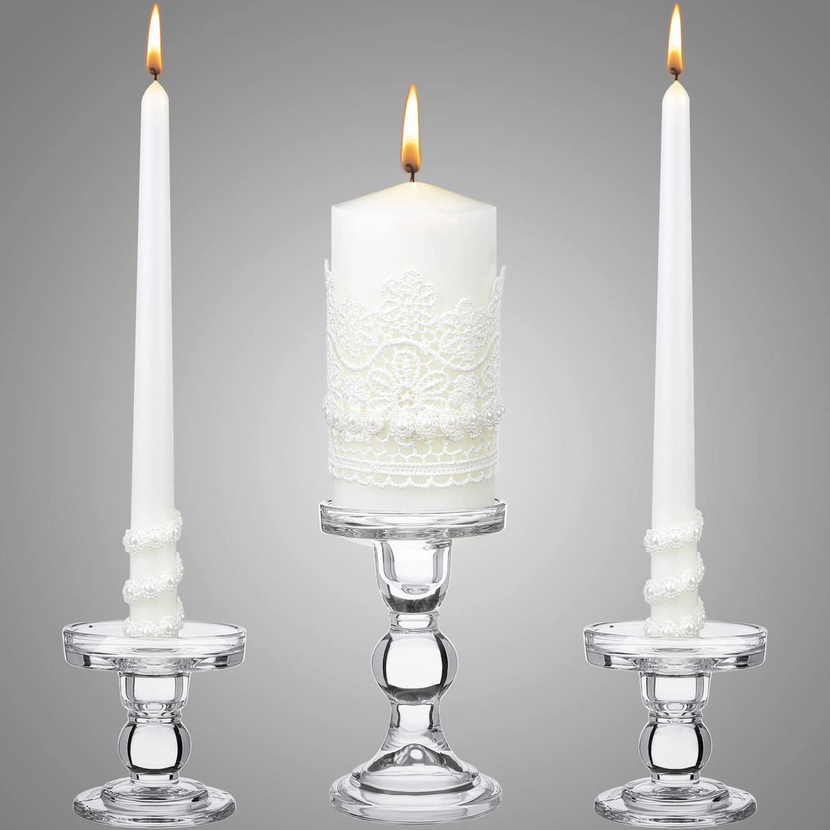 Irenare front packaging displaying unity candle set and holders, ready to gift