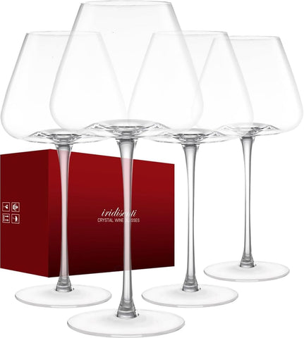 iridisenti front view set of 4 glasses showing elegant presentation and visual appeal