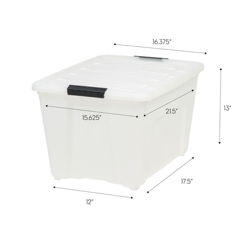 IRIS USA lid close-up highlighting locking seal for secure stacking