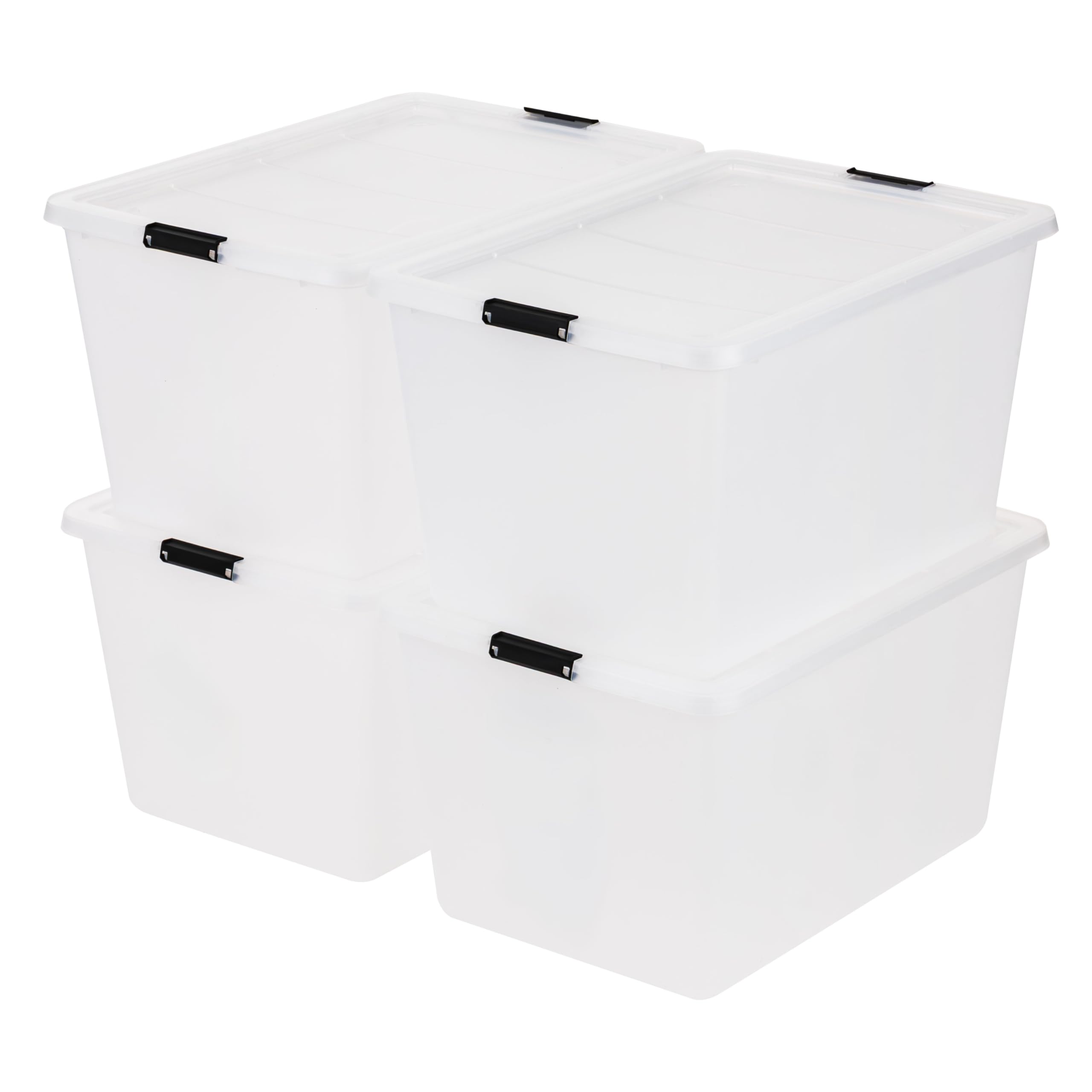 IRIS USA hands carrying box showing lightweight portability benefit