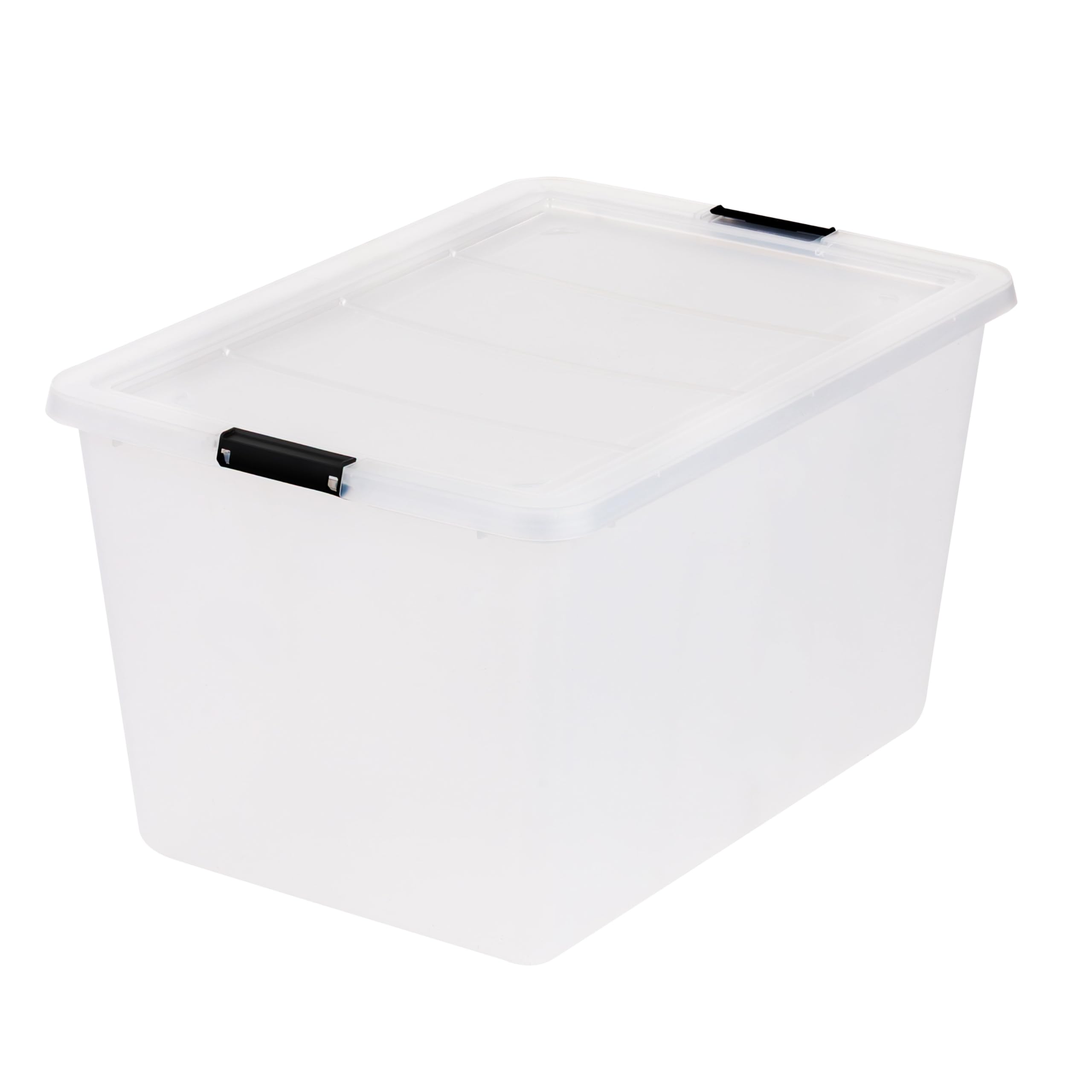 IRIS USA open box revealing interior volume for bulky item accommodation