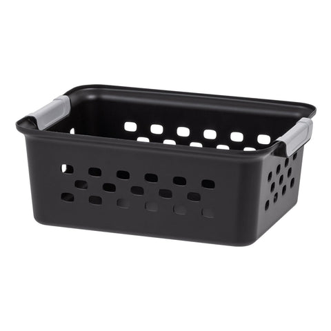 IRIS USA basket beside ruler showing exact 11.25 by 8.75 inch scale