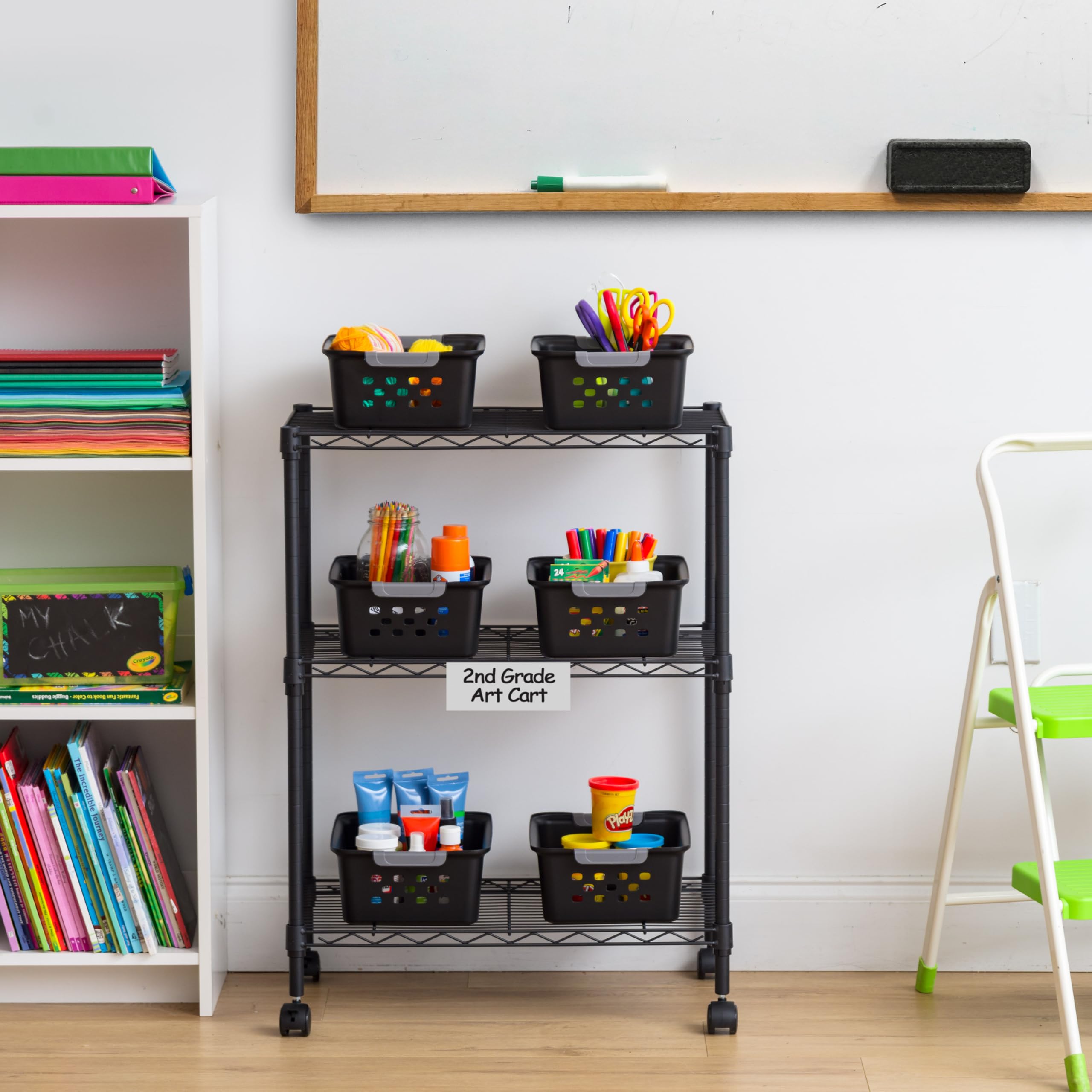 IRIS USA nested baskets saving space when stored together