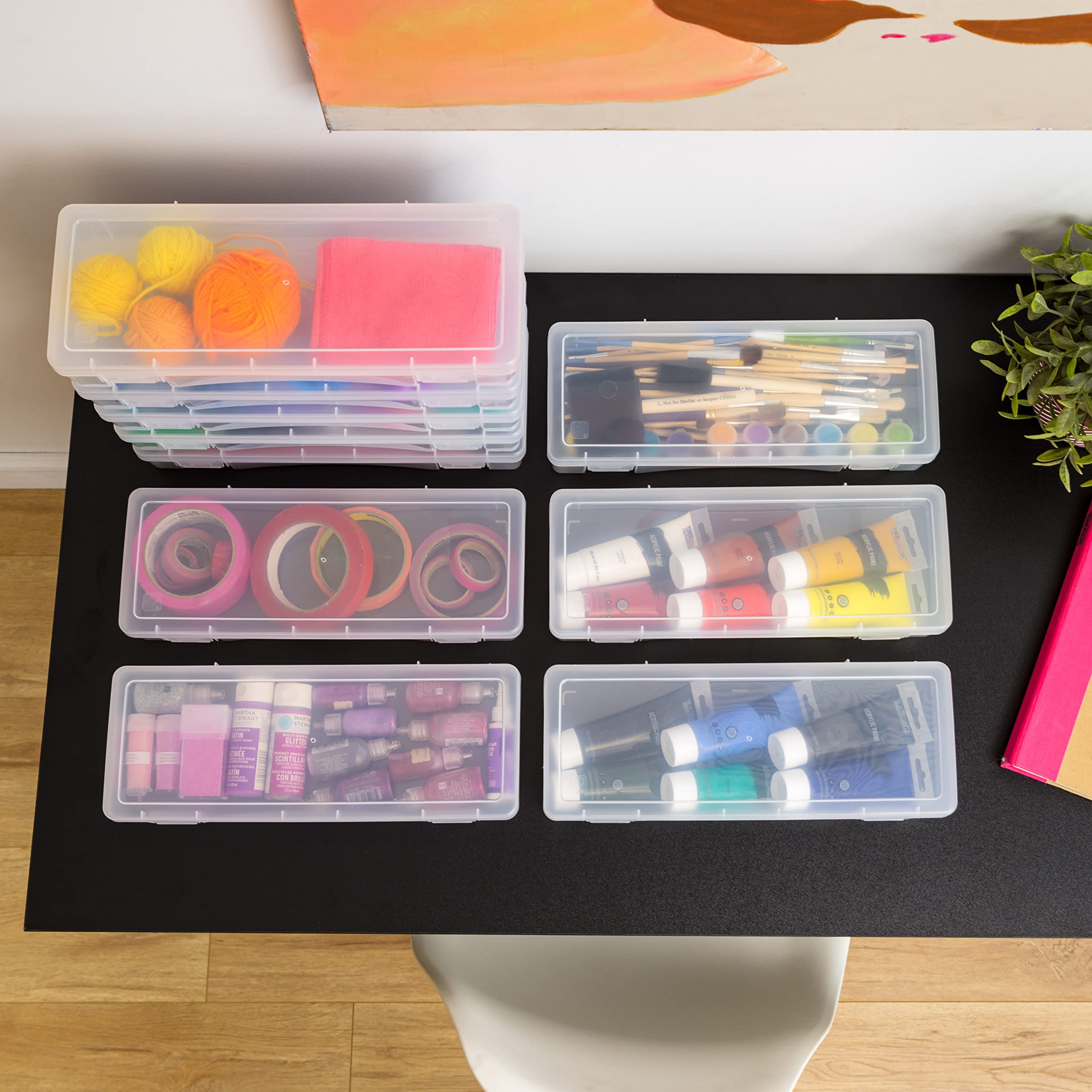 IRIS USA beside ruler to illustrate size and scale for planning storage