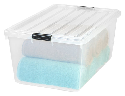 IRIS USA close-up of clear plastic texture demonstrating durable BPA-free material
