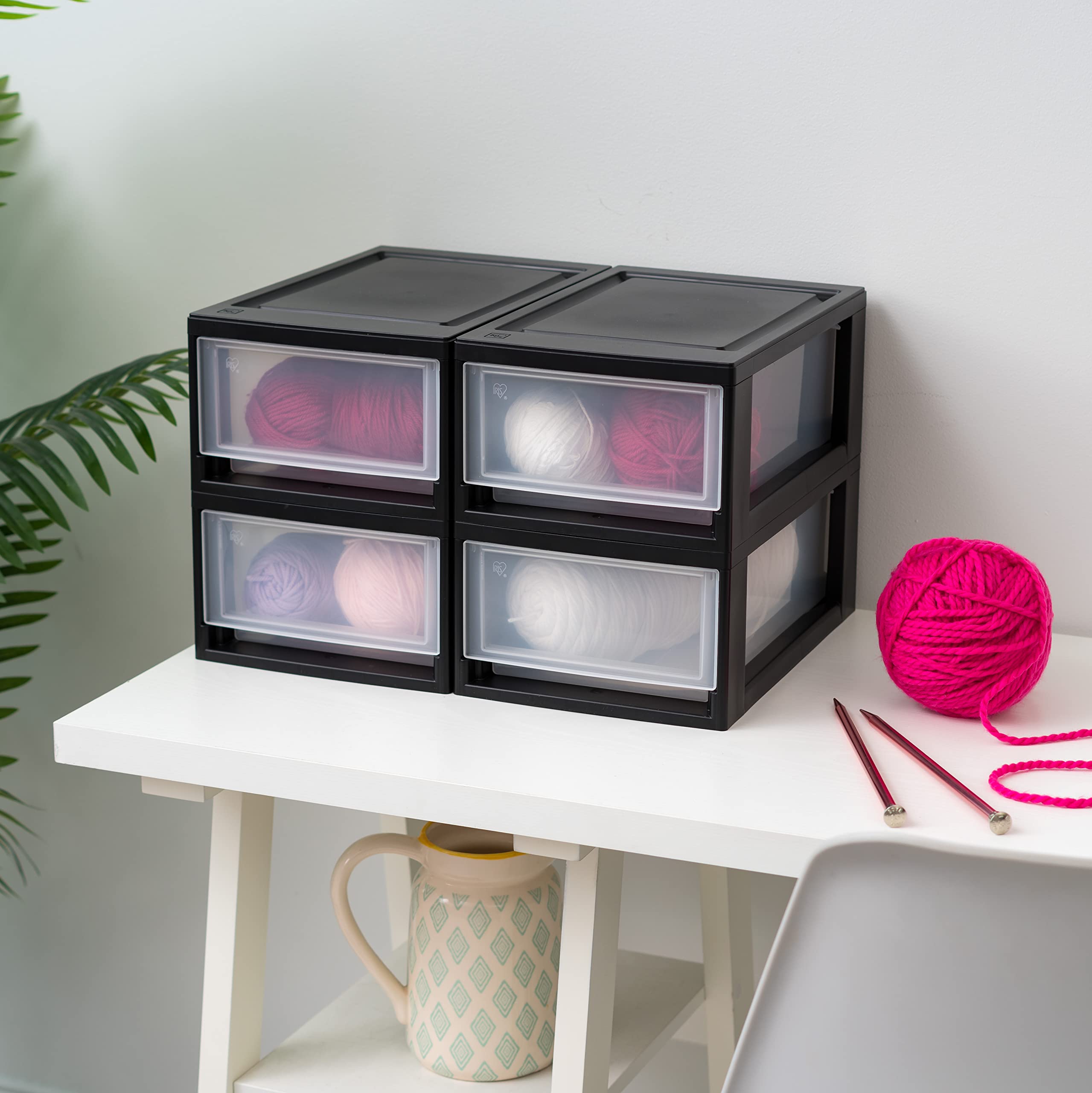 IRIS USA clear drawer close-up revealing contents visibility and quick access