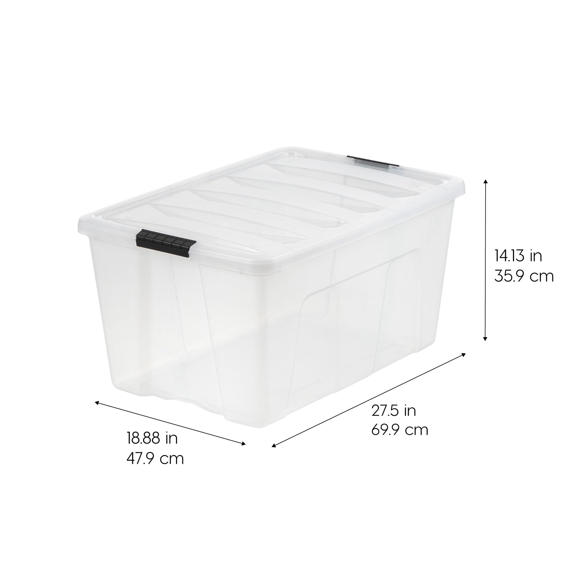 IRIS USA clear side view displaying contents visible for fast selection benefit