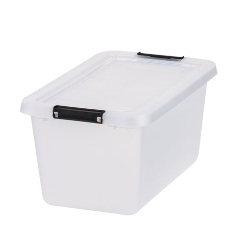 IRIS USA box label and printed dimensions for quick reference benefit