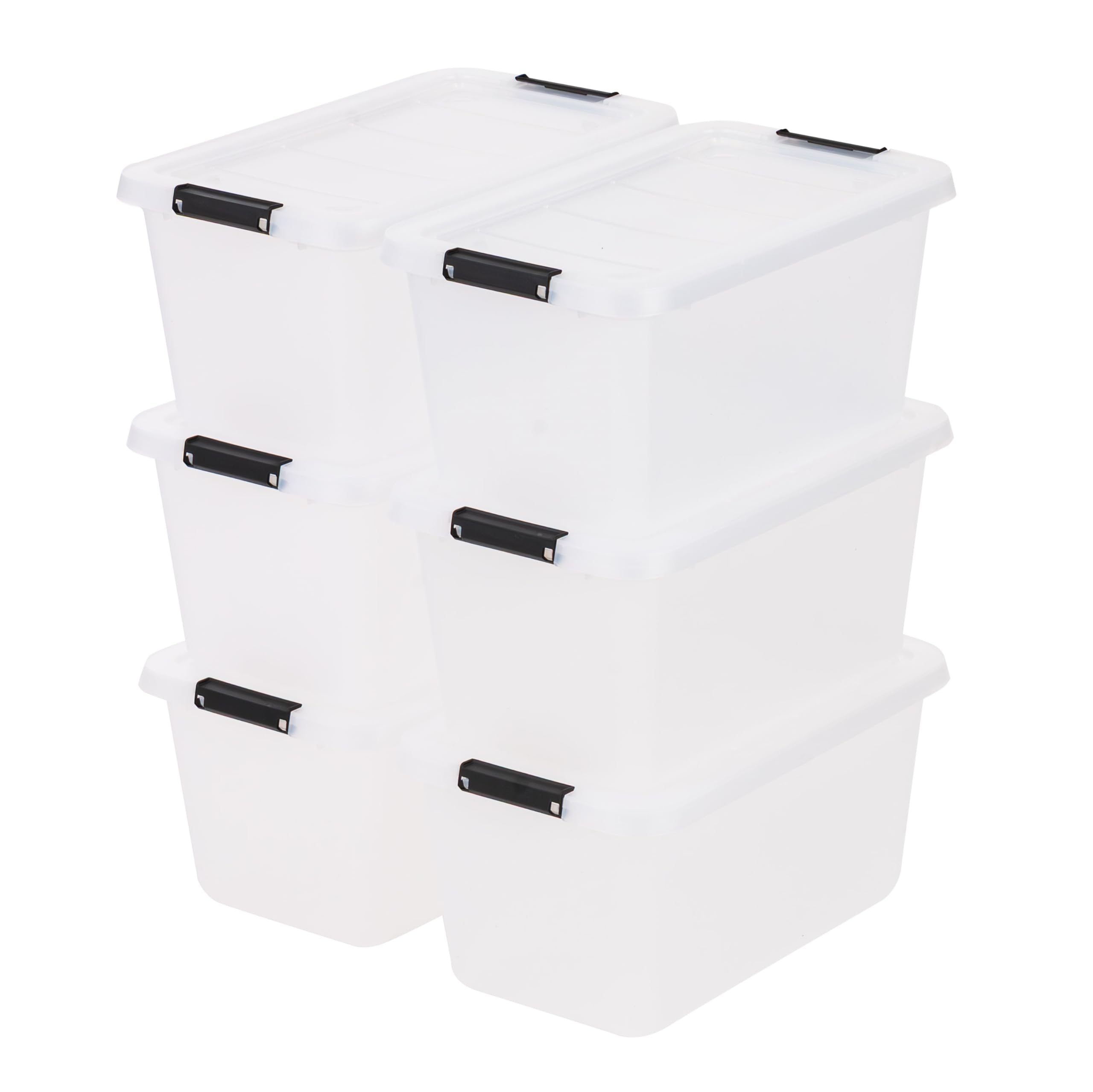 IRIS USA box on desk organizing office items for tidy workspace benefit