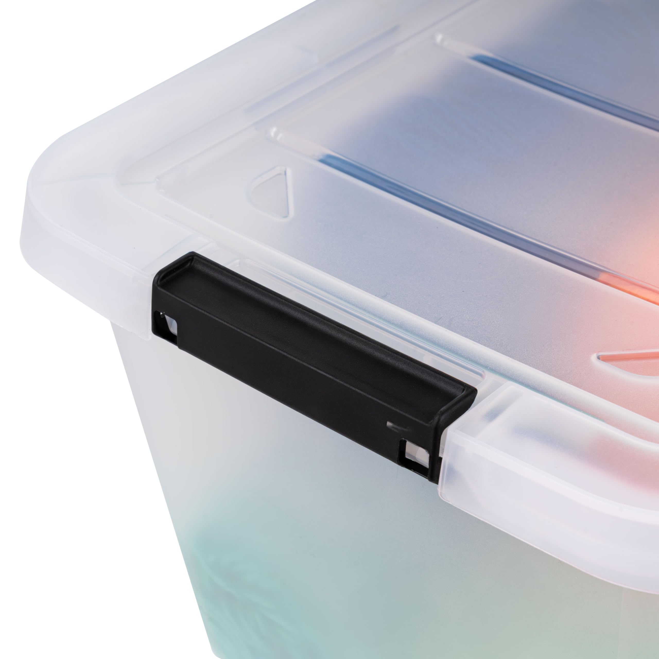 IRIS USA box held in hand illustrating lightweight, easy-to-carry size