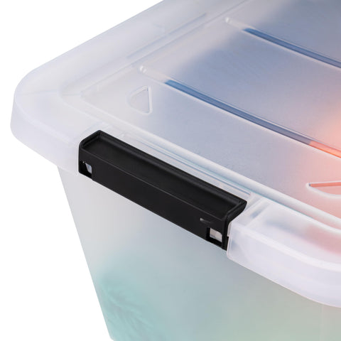 IRIS USA box held in hand illustrating lightweight, easy-to-carry size