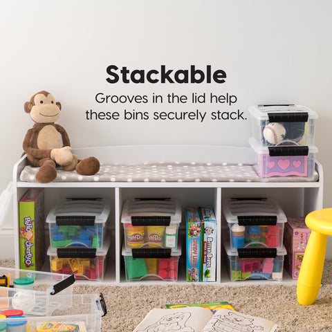 IRIS USA lid lock and pull handle close-up offering secure transport and easy access