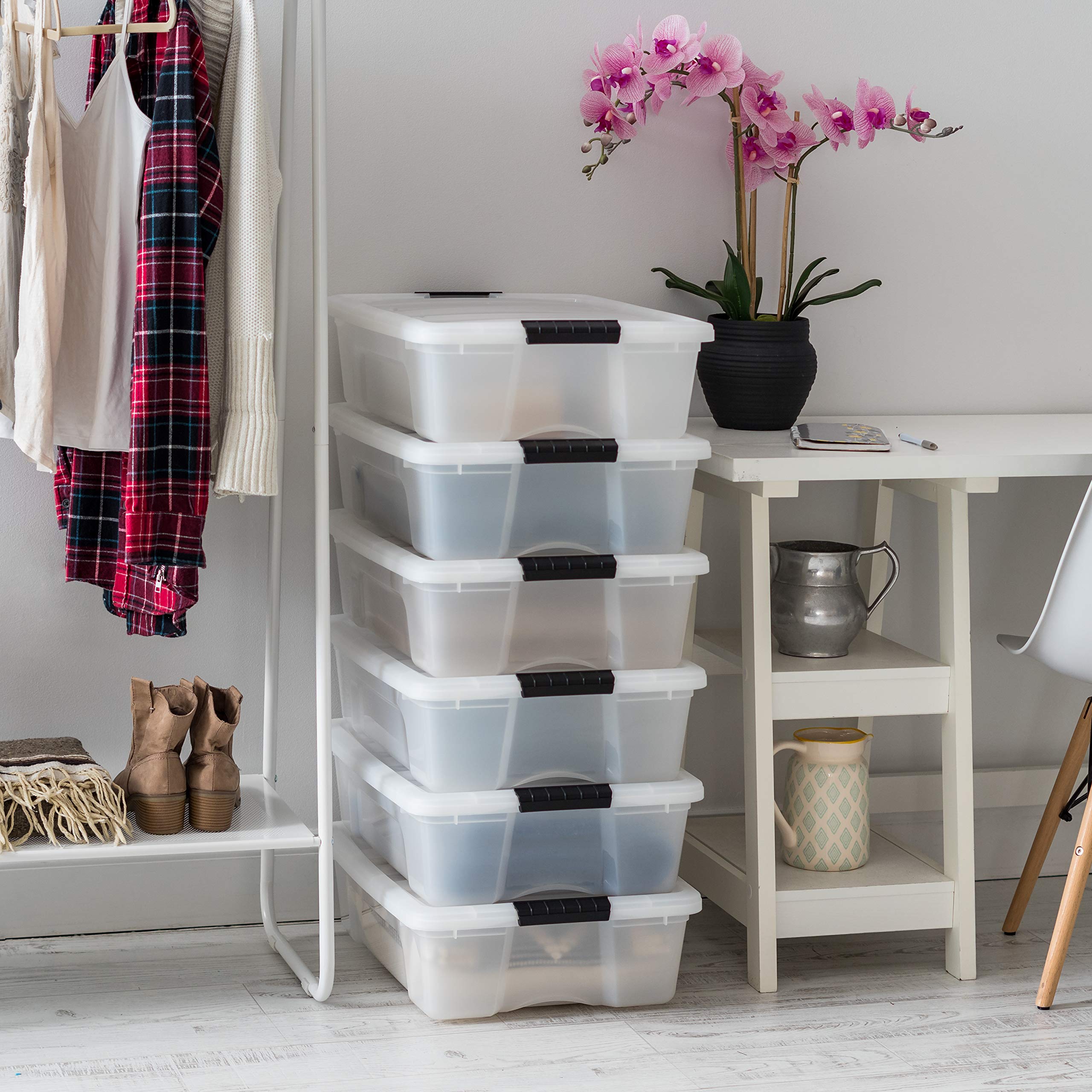 IRIS USA contents visible through bin for fast item identification