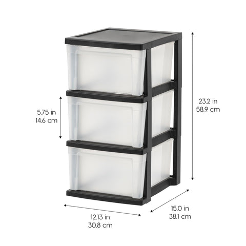 IRIS USA drawer partially open demonstrating smooth glide for quick access to stored items