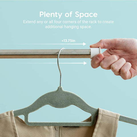 IRIS USA drying rack folded flat into narrow three-inch profile for compact storage