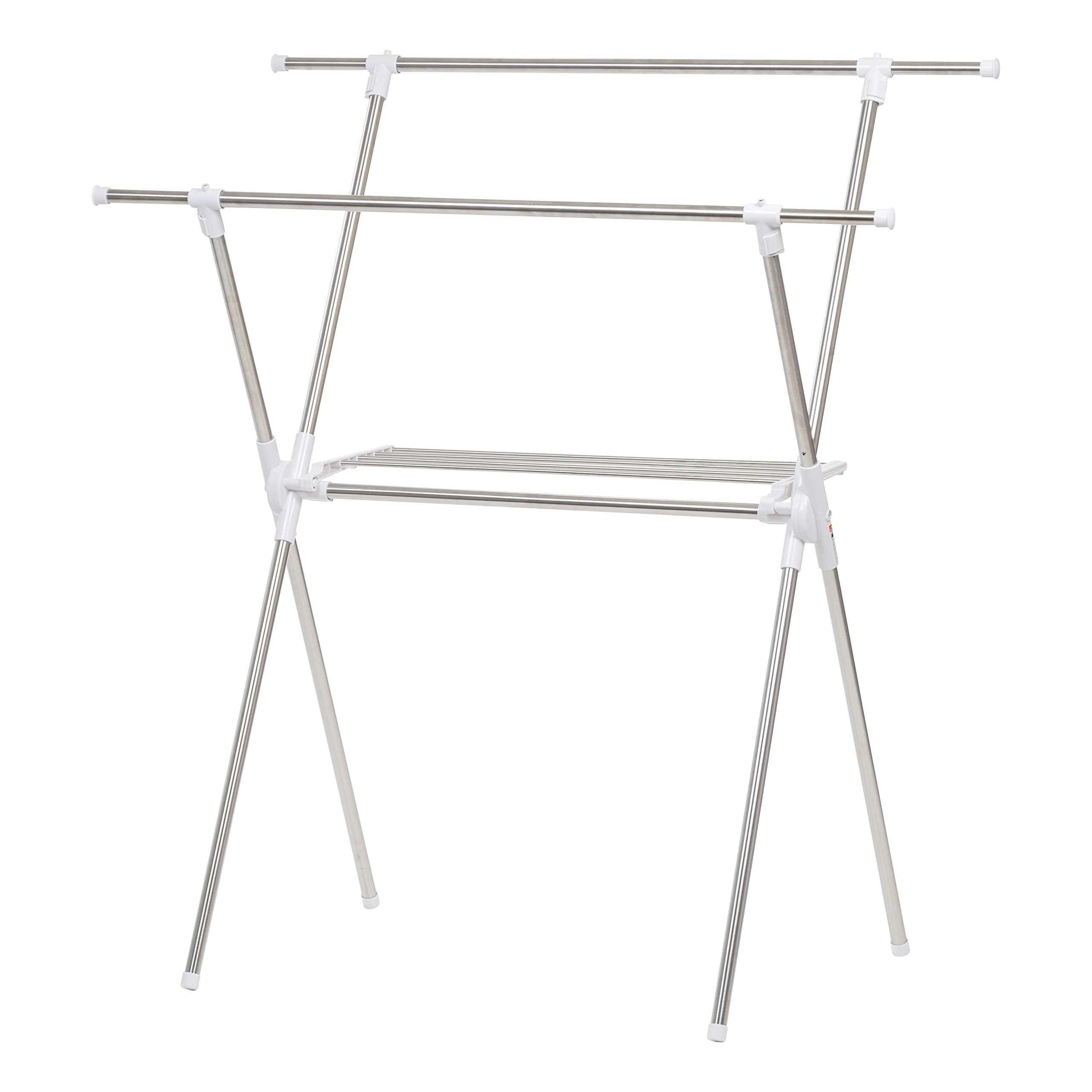IRIS USA drying rack in a modern laundry room setting showing portable convenience