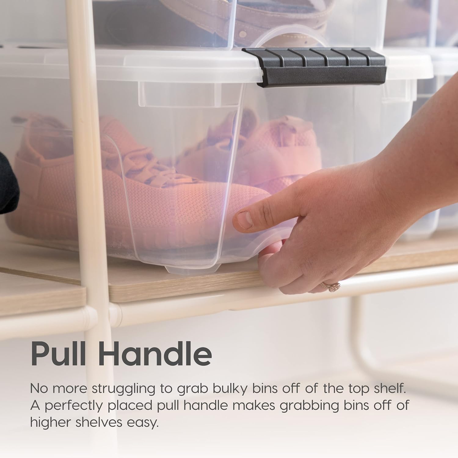 IRIS USA interior view with measuring hints showing usable storage dimensions