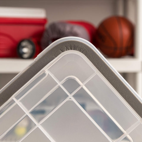 IRIS USA lid and label area showing easy identification benefit