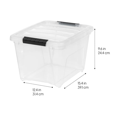 IRIS USA lid close-up highlighting locking lid for secure stacking
