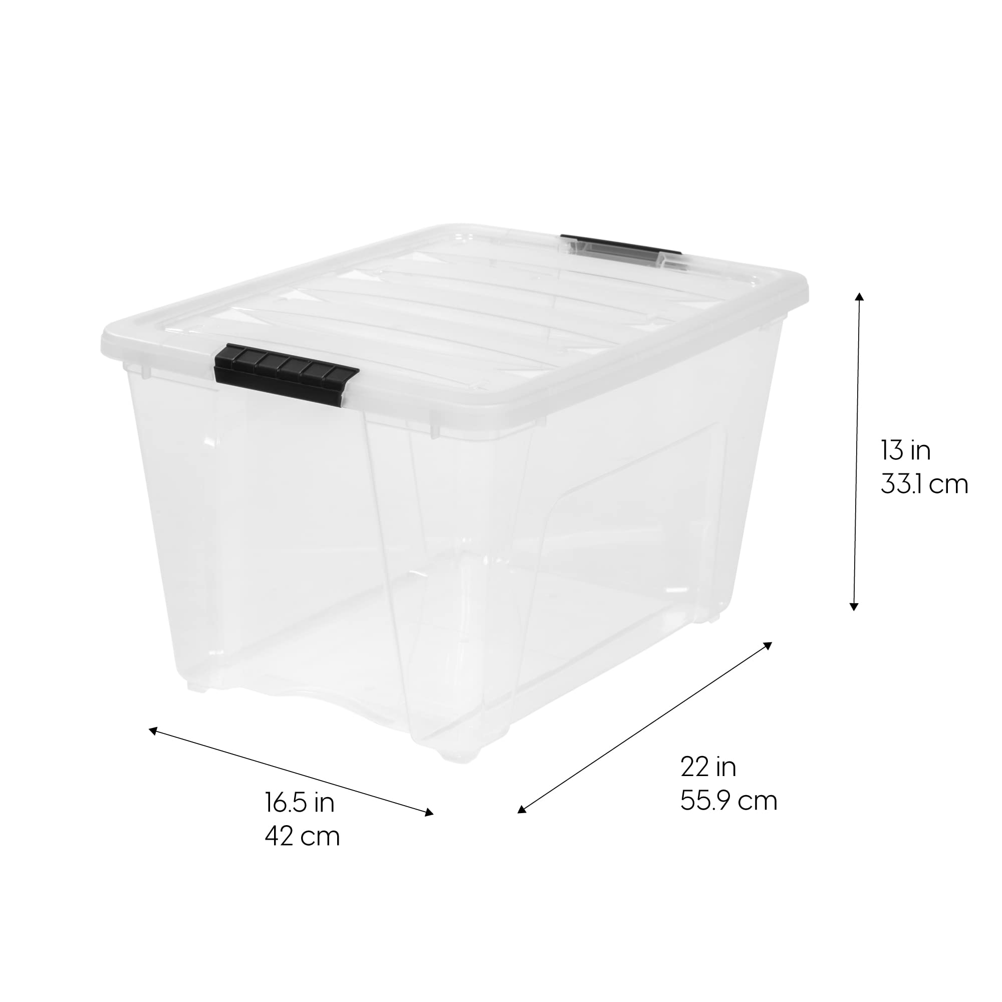 IRIS USA locking lid detail highlighting secure latches for spill protection