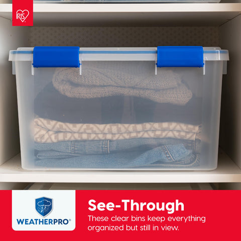 IRIS USA nested empty bins showing compact storage benefit