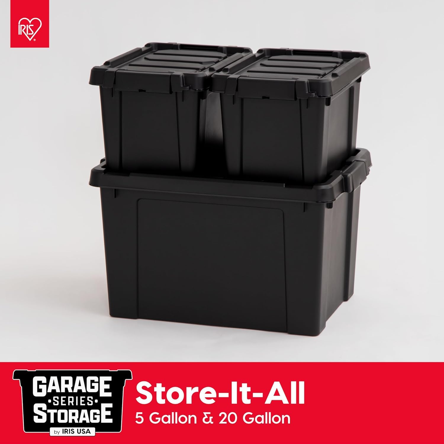 IRIS USA nested empty totes saving space and simplifying storage organization