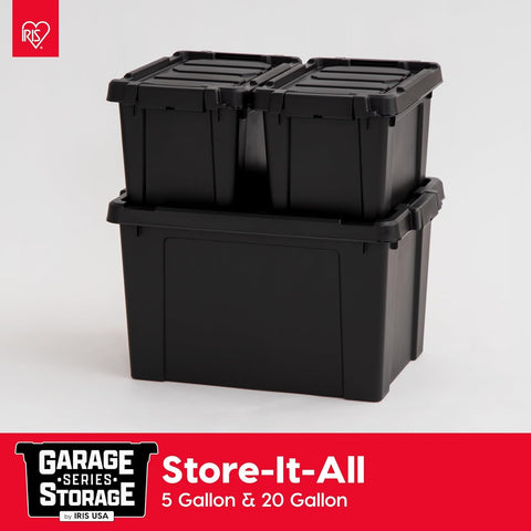 IRIS USA nested empty totes saving space and simplifying storage organization
