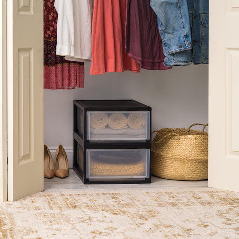 IRIS USA open drawer close-up showing smooth-glide action for easy access