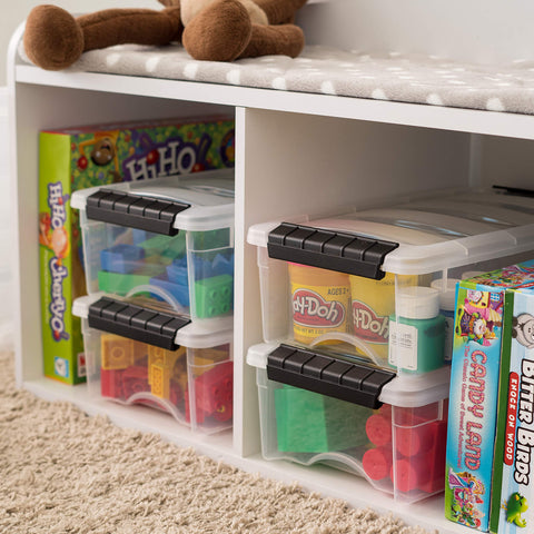 IRIS USA built-in pull handle close-up enabling easy slide-out from shelves