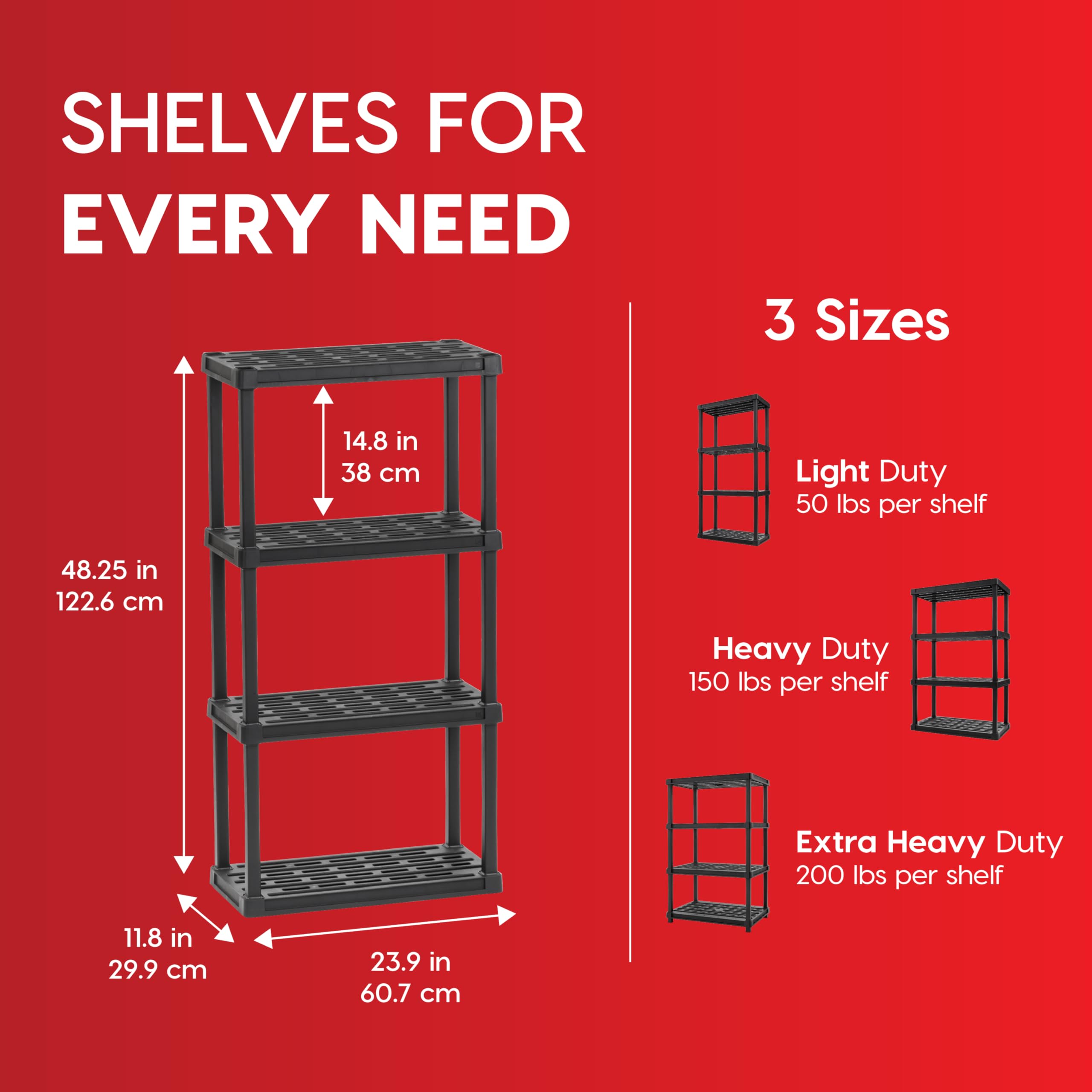 IRIS USA close-up of shelf texture highlighting durable recycled material