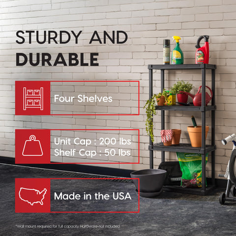 IRIS USA shelf loaded with pantry items showing organized storage benefit