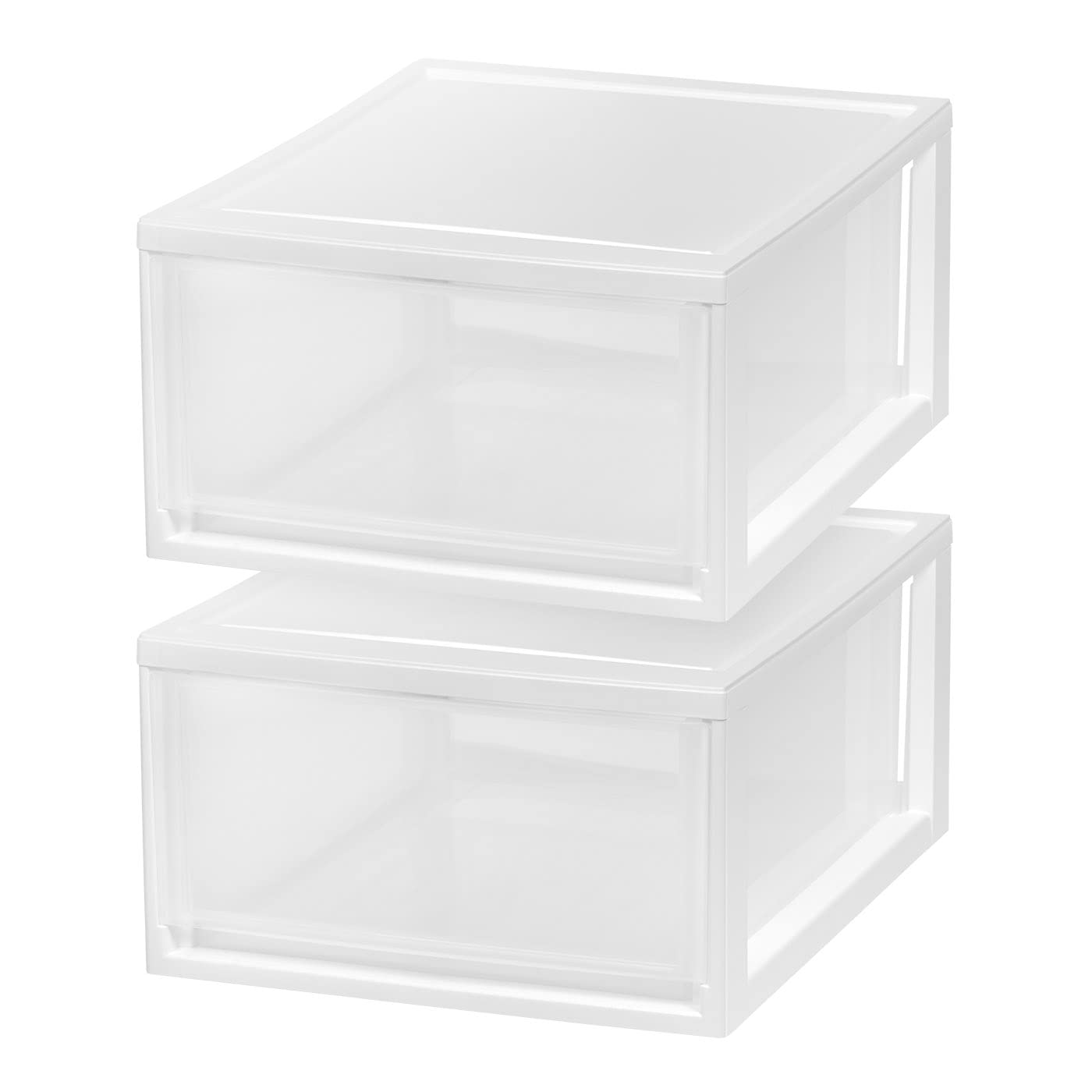 IRIS USA side frame detail showing sturdy plastic construction for secure storage