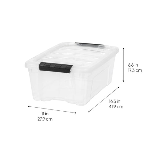 IRIS USA side pull handle close-up for easy shelf access