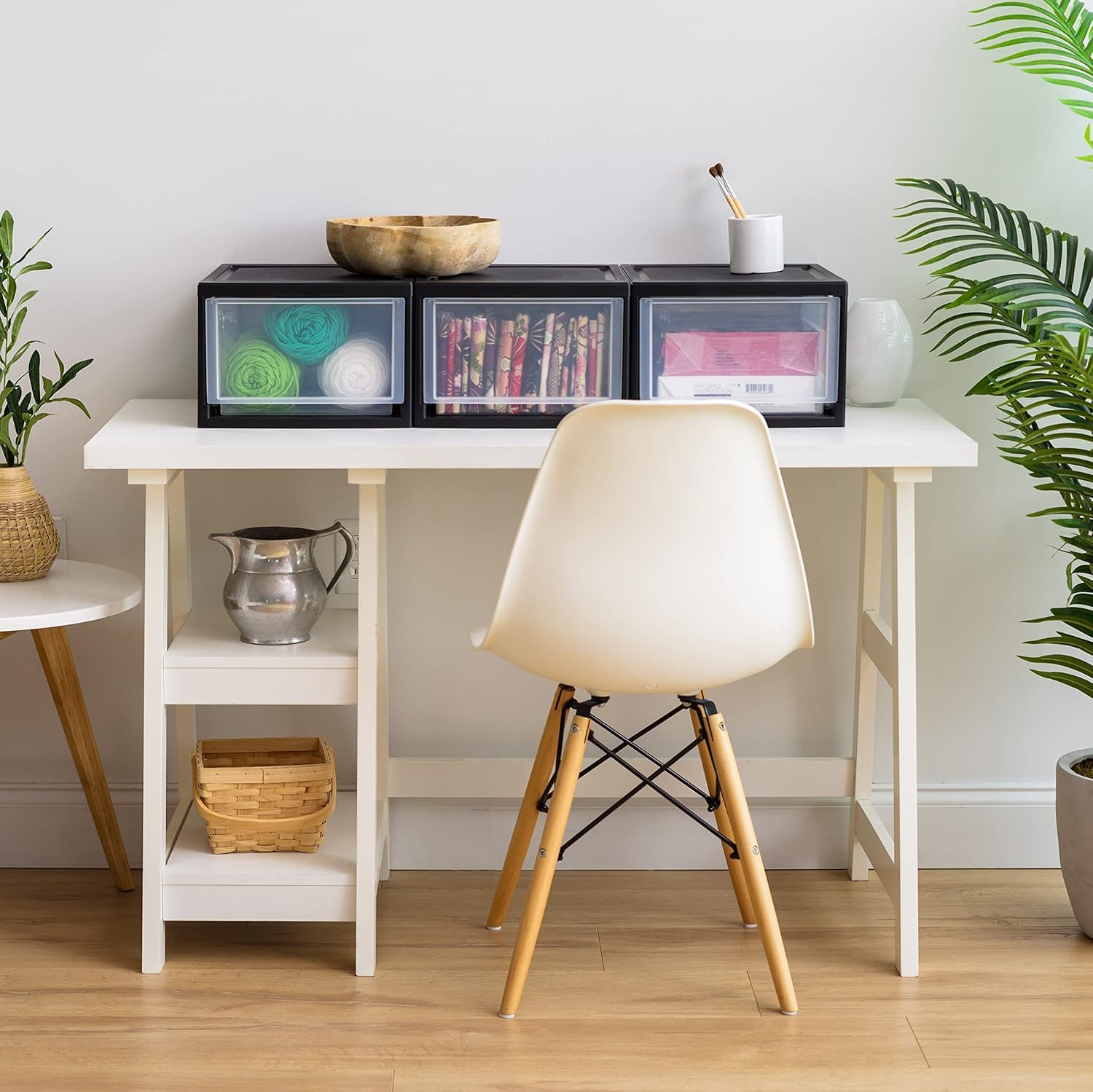 IRIS USA side profile with drawer open demonstrating smooth access