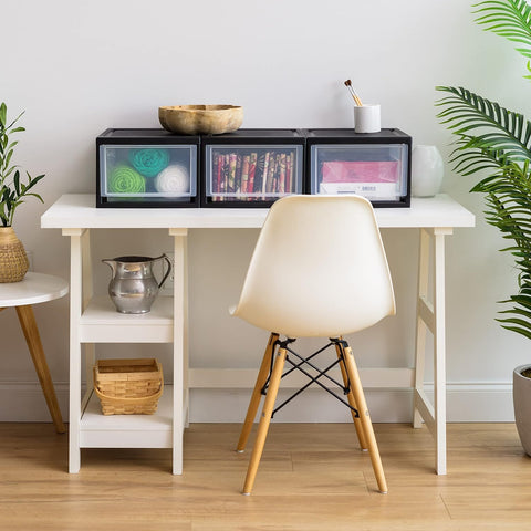 IRIS USA side profile with drawer open demonstrating smooth access