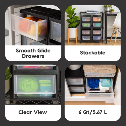IRIS USA side profile stacked units demonstrating vertical space saving