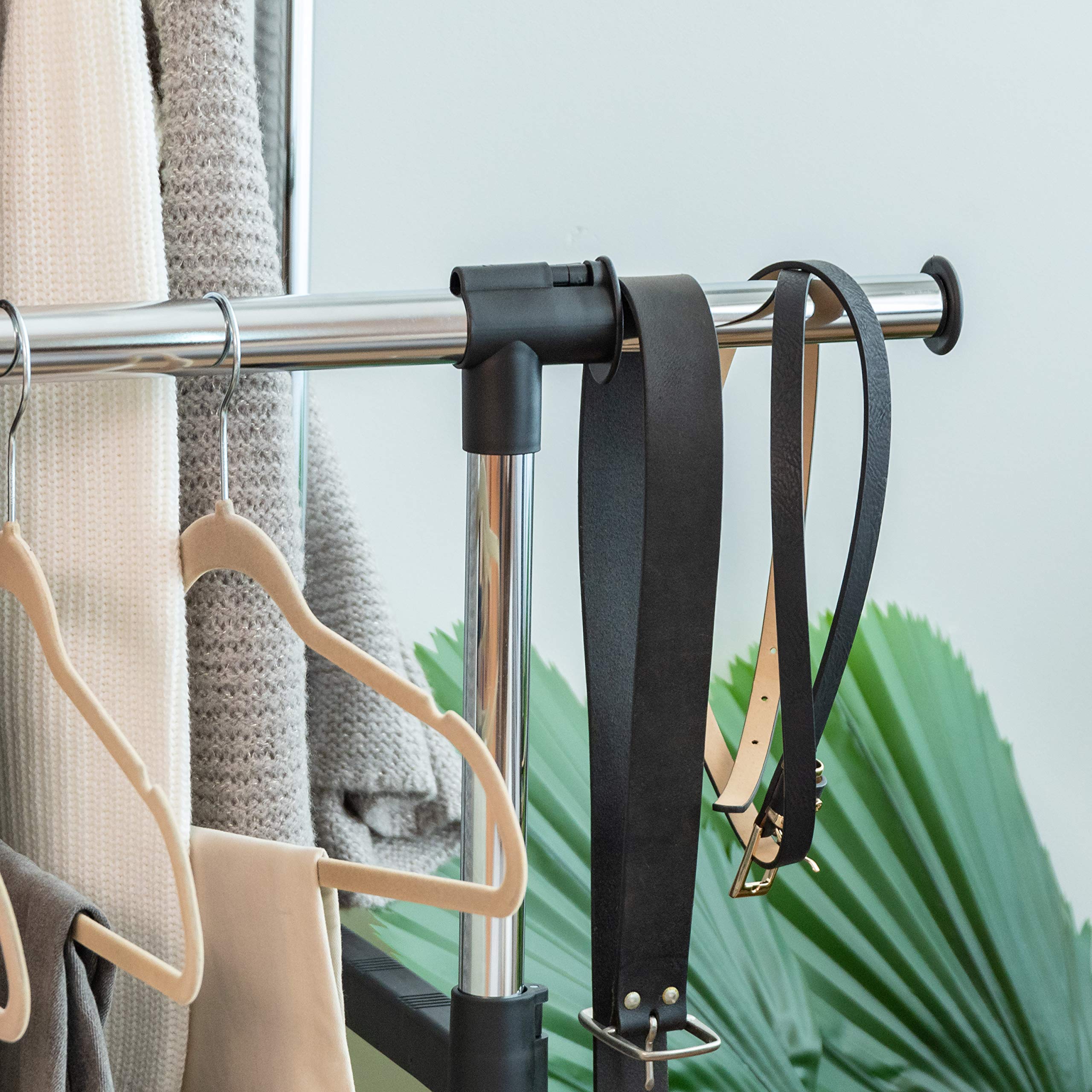 IRIS USA rack beside chair for scale emphasizing slim footprint in small spaces