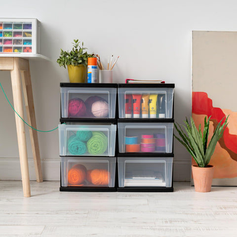 IRIS USA top surface holding decor to show sturdy black frame provides extra display area