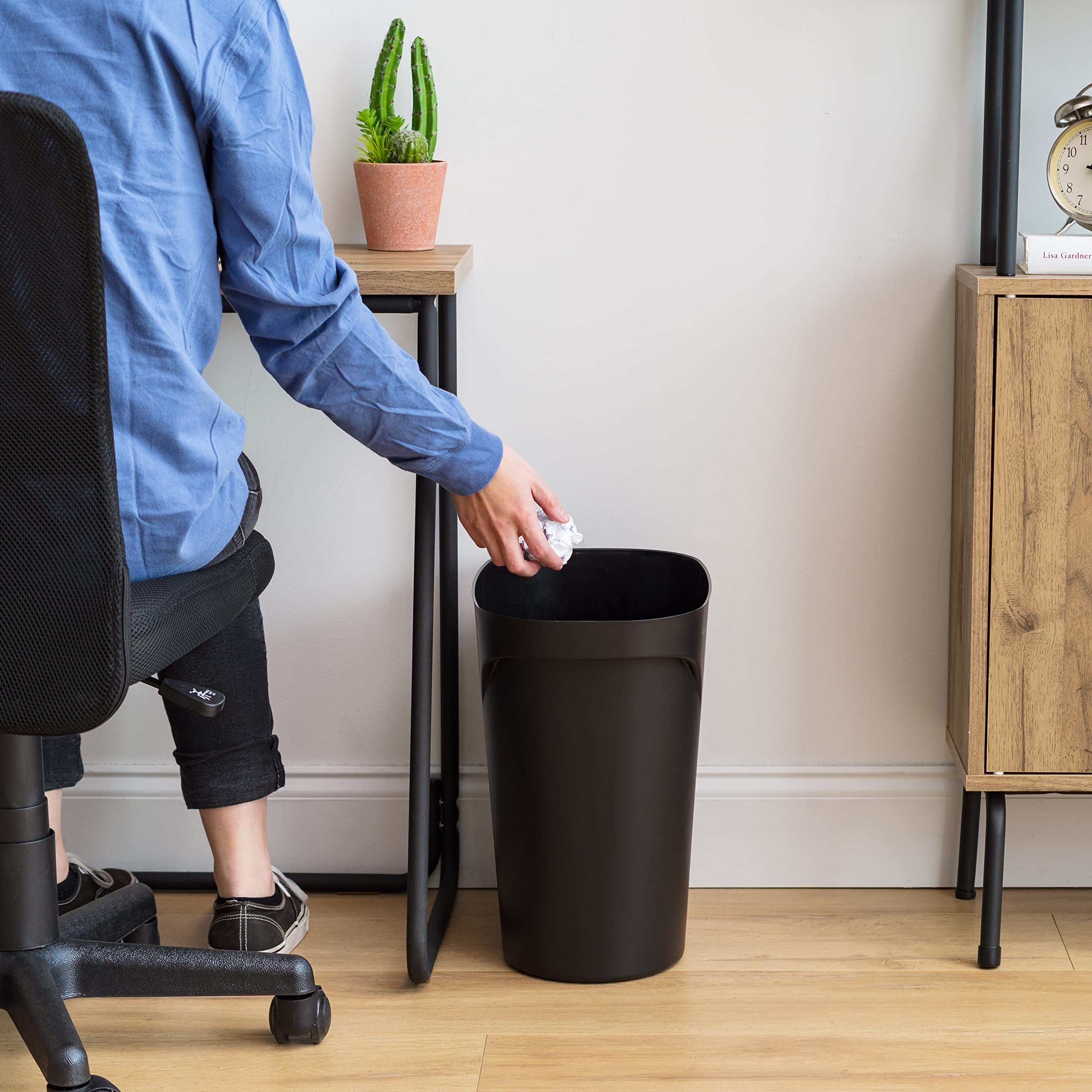 IRIS USA tucked under sink illustrating space-saving convenience