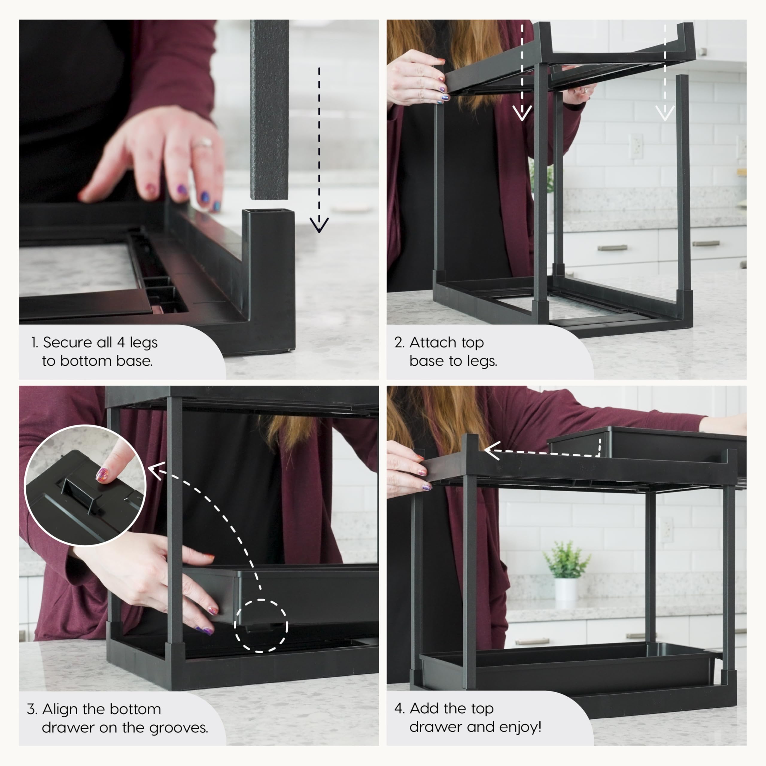 IRIS USA drawer open showing easy reach access benefit