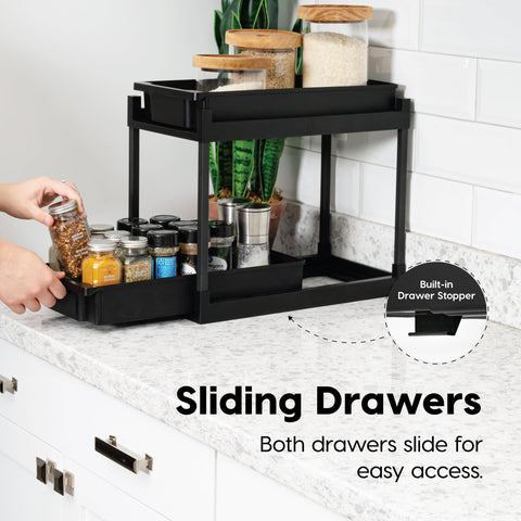 IRIS USA top tier close-up showing shelf spacing and organization benefit