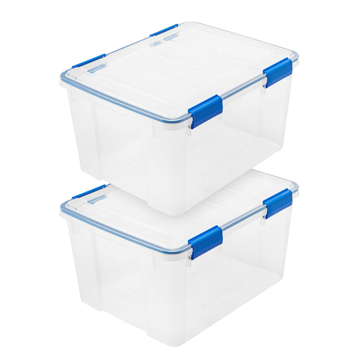 IRIS USA front packaging view showing 2-pack and clear storage benefit