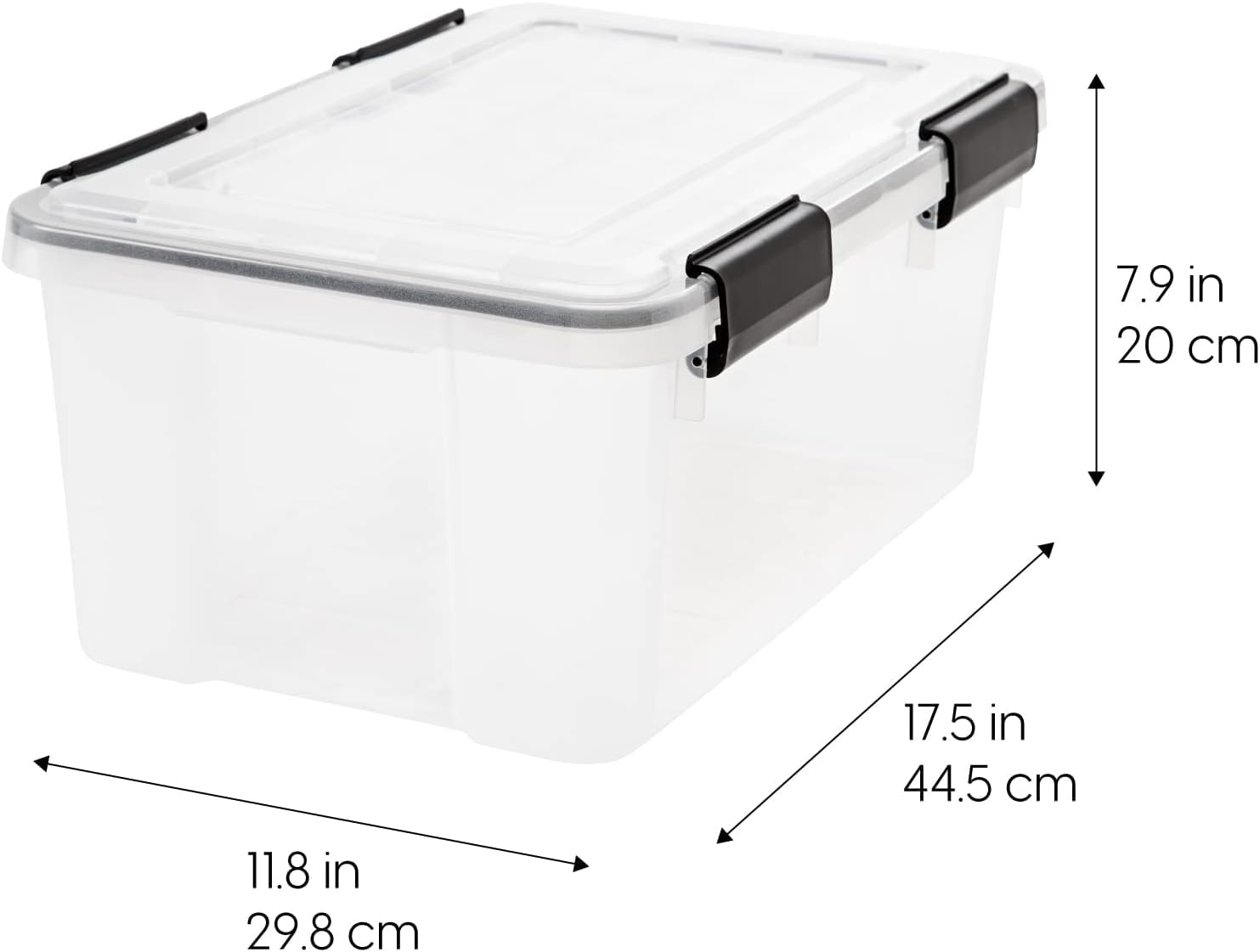 IRIS USA close-up of gasketed lid highlighting moisture protection