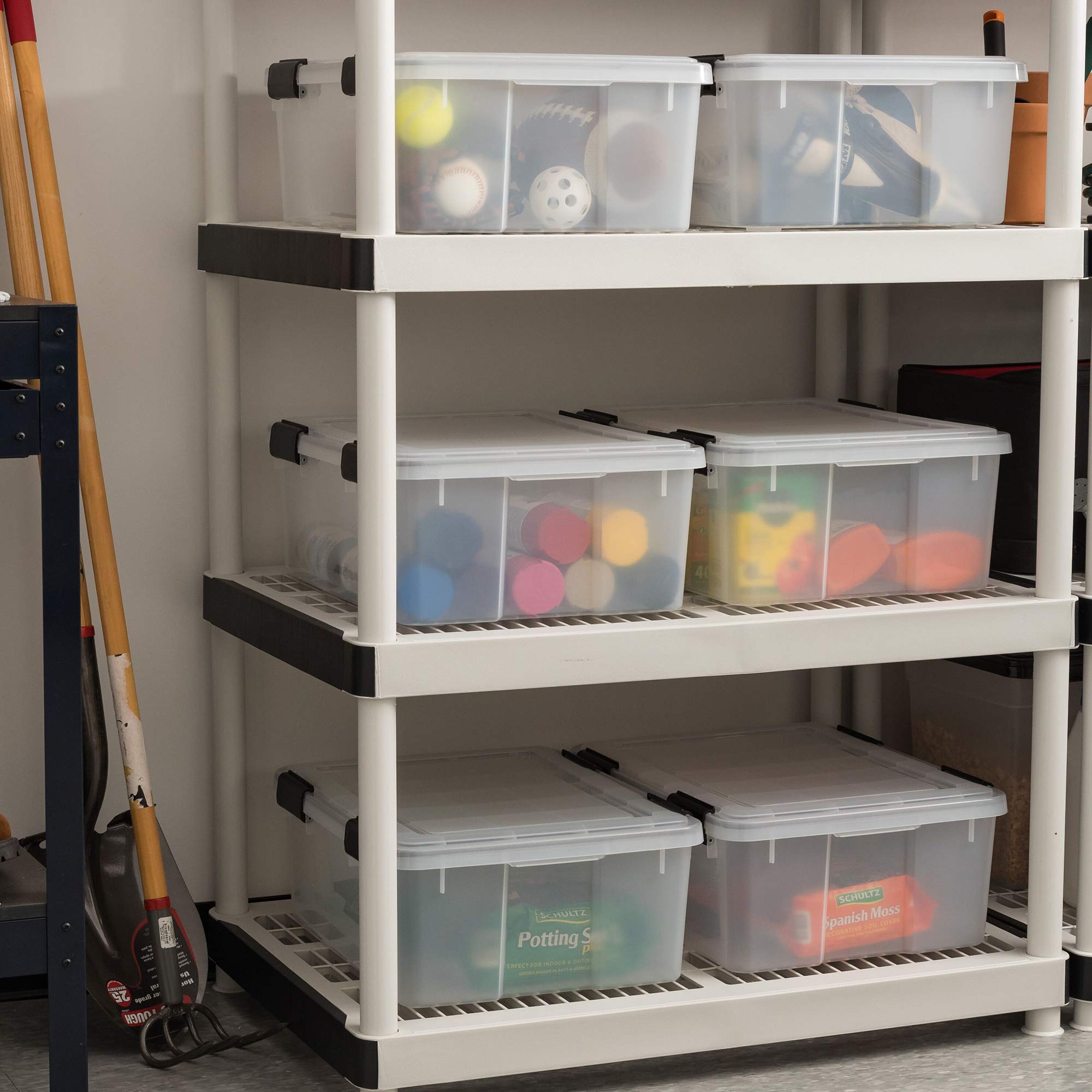 IRIS USA nested empty bins showing compact storage and convenience benefit