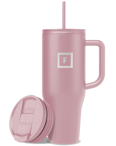 IRON °FLASK front view showing mug shape and capacity for reliable hydration