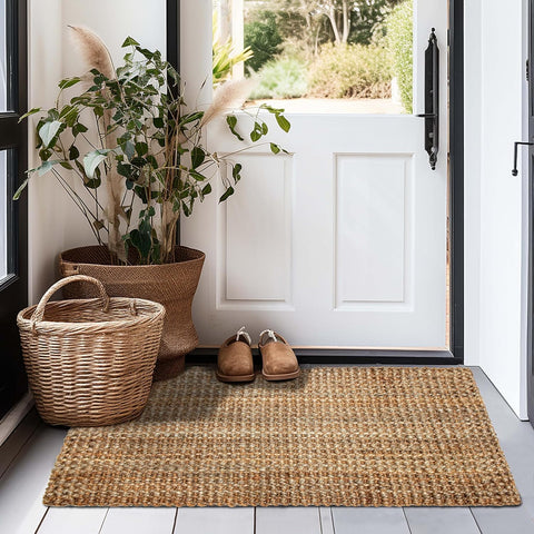 IRONGATE rug next to sneaker shows scale and size benefit