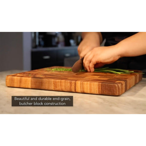Ironwood Gourmet in use chopping vegetables demonstrating prep functionality