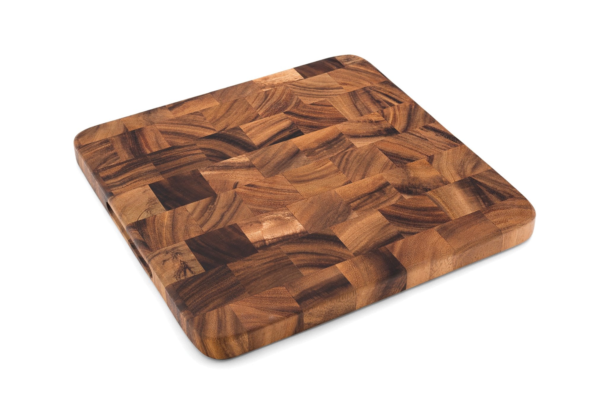 Ironwood Gourmet front view of Oslo acacia board showing rich color and durable surface