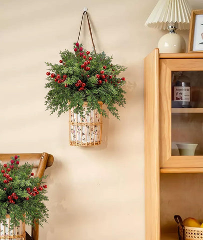 Irosiy ball hung on a front door providing year-round decoration