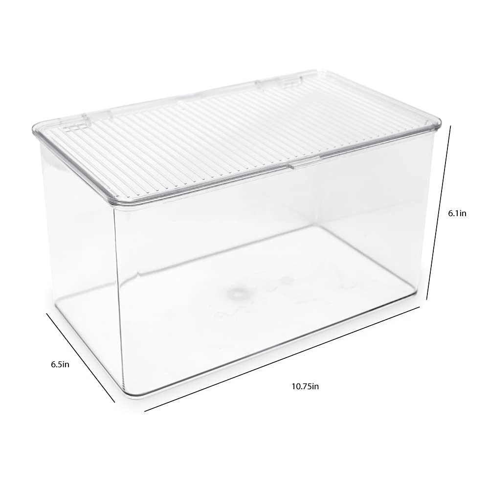 Isaac Jacobs stacked bins demonstrating vertical storage and space-saving benefit